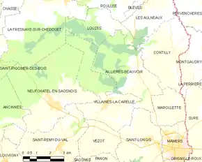 Poziția localității Villaines-la-Carelle