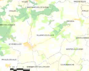 Poziția localității Villaines-sous-Lucé
