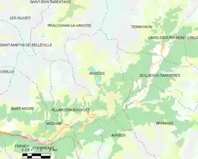 Poziția localității Aussois
