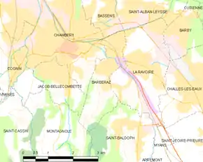 Poziția localității Barberaz