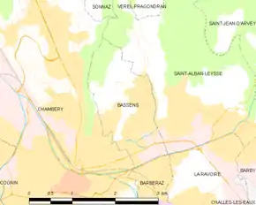 Poziția localității Bassens