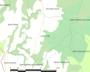 Poziția localității La Bauche