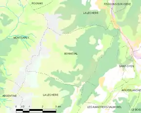 Poziția localității Bonneval