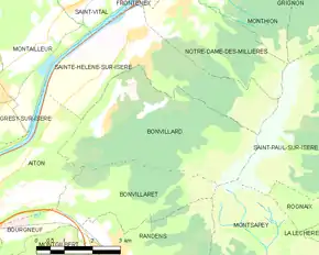 Poziția localității Bonvillard