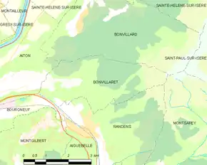 Poziția localității Bonvillaret