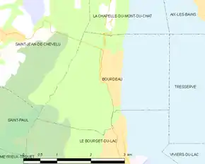 Poziția localității Bourdeau