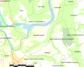 Poziția localității Champagneux