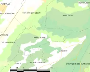 Poziția localității Champ-Laurent