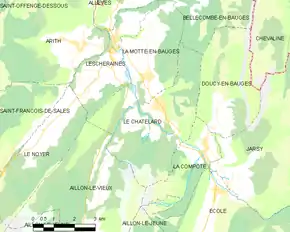 Poziția localității Le Châtelard