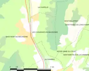 Poziția localității Les Chavannes-en-Maurienne