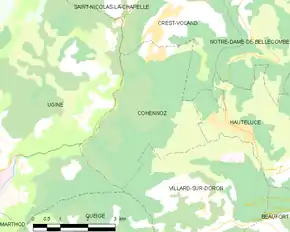 Poziția localității Cohennoz