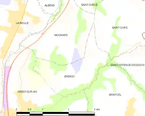 Poziția localității Épersy