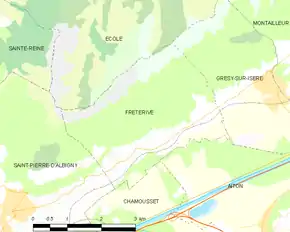 Poziția localității Fréterive