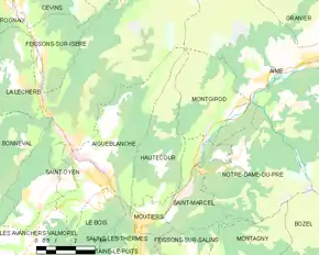 Poziția localității Hautecour