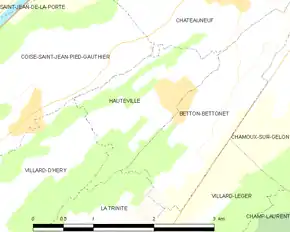 Poziția localității Hauteville