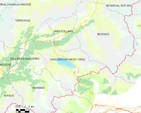 Poziția localității Lanslebourg-Mont-Cenis