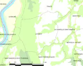 Poziția localității Loisieux