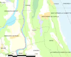 Poziția localității Lucey