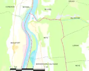 Poziția localității Motz