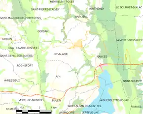 Poziția localității Novalaise