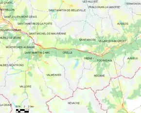 Poziția localității Orelle