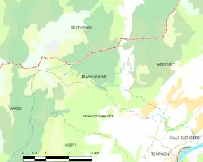 Poziția localității Plancherine