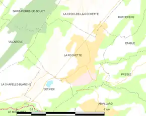 Poziția localității La Rochette