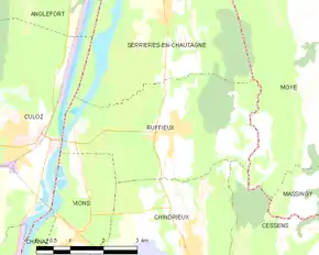 Poziția localității Ruffieux