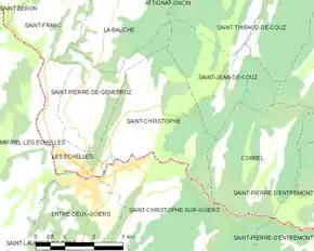 Poziția localității Saint-Christophe