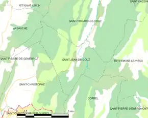 Poziția localității Saint-Jean-de-Couz