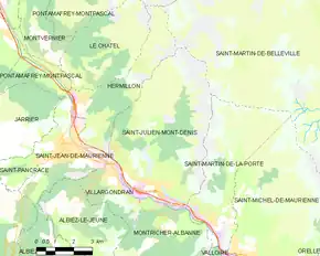 Poziția localității Saint-Julien-Mont-Denis