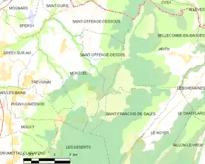 Poziția localității Saint-Offenge-Dessus