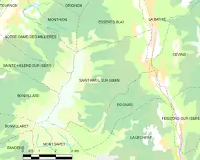 Poziția localității Saint-Paul-sur-Isère