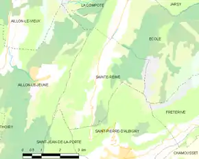 Poziția localității Sainte-Reine