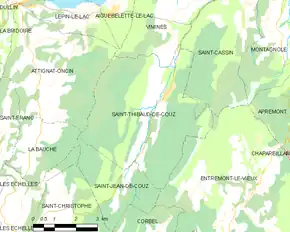 Poziția localității Saint-Thibaud-de-Couz