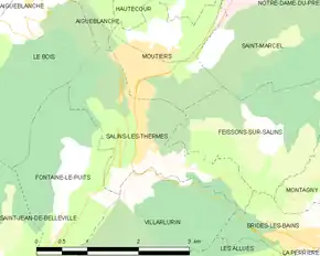 Poziția localității Salins-les-Thermes