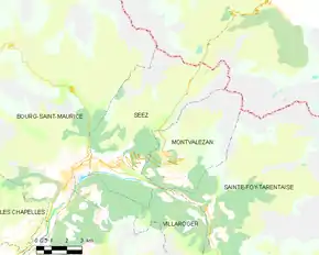 Poziția localității Séez