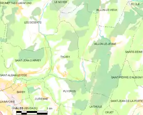 Poziția localității Thoiry