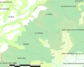 Poziția localității Le Verneil