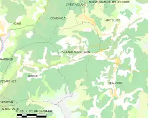 Poziția localității Villard-sur-Doron