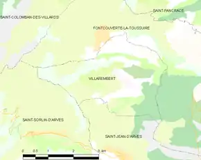 Poziția localității Villarembert