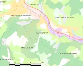 Poziția localității Villargondran