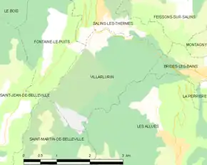 Poziția localității Villarlurin