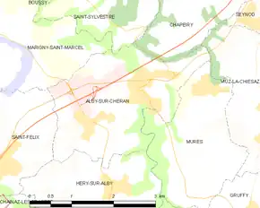 Poziția localității Alby-sur-Chéran