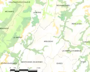 Poziția localității Arbusigny