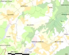 Poziția localității Ballaison