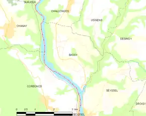 Poziția localității Bassy