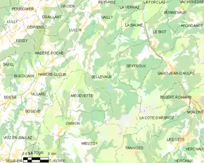 Poziția localității Bellevaux