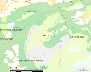 Poziția localității Brizon