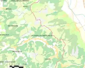 Poziția localității La Chapelle-d'Abondance